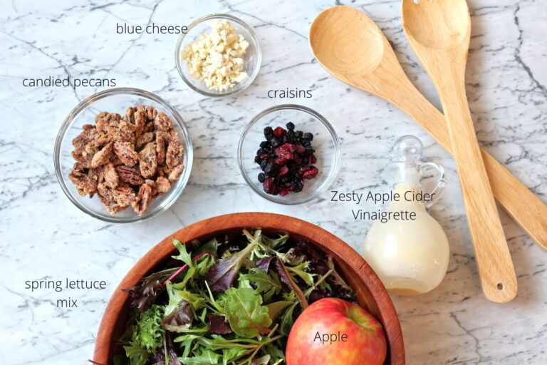 Apple and Blue Cheese Salad with Candied Pecans Thyme For The Table