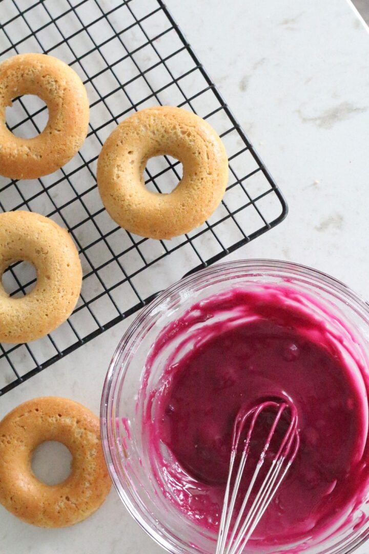 Baked Oat Flour Donuts With Blueberry Glaze Thyme For The Table