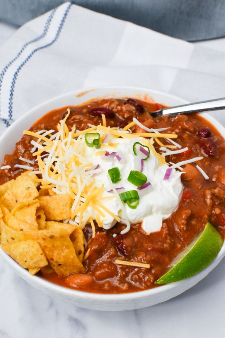 Ground Beef and Bean Chili Recipe - Thyme For The Table